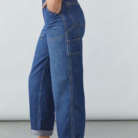 Pilcro Women's Size 26 The Forager High-Rise Wide-Leg  Blue Jeans - Picture 2 of 12